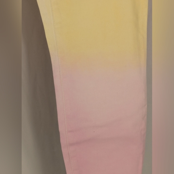 NWT! Kut from the Kloth Women's Pink & Yellow Ombre Connie High Rise Ankle Jeans - Picture 5 of 14